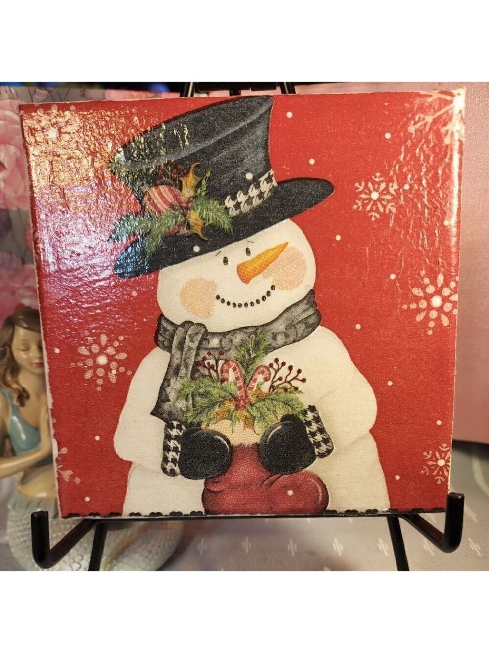 DECOUPAGE CANVAS PRINTS SNOWMAN ⛄️